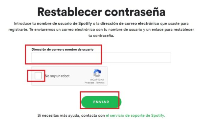 Cómo recuperar una cuenta de Spotify - Recuperar cuenta de Spotify desde un PC 